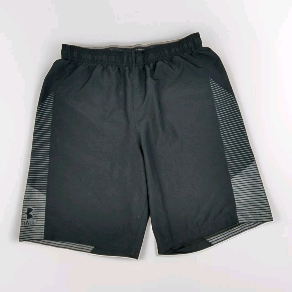 Under Armour‎ Heatgear Loose Fit Shorts Mens Large Black Football Running Gym